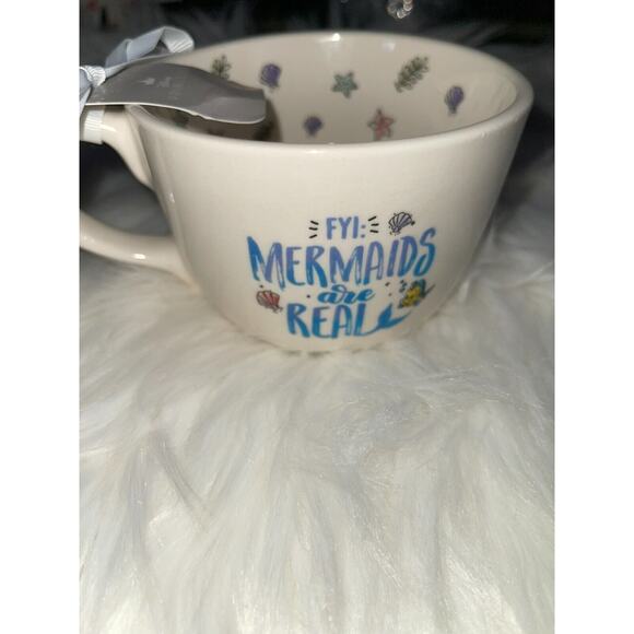 Magenta X Disney Little Mermaid Princess Ariel FYI Mermaids Are Real Mug - Picture 4 of 8